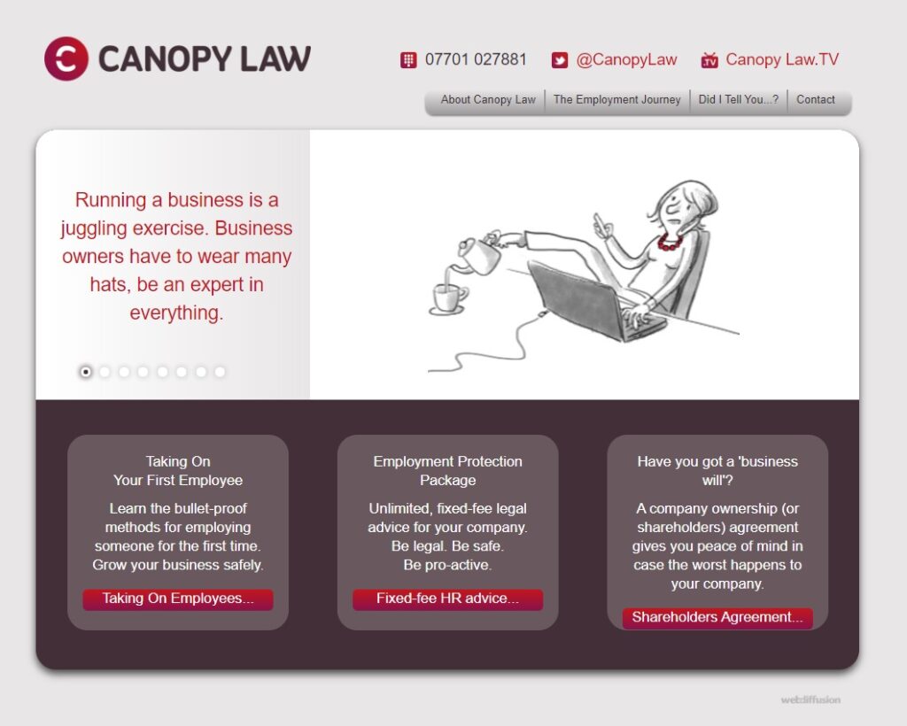 Canopy Law Old Website Screenshot