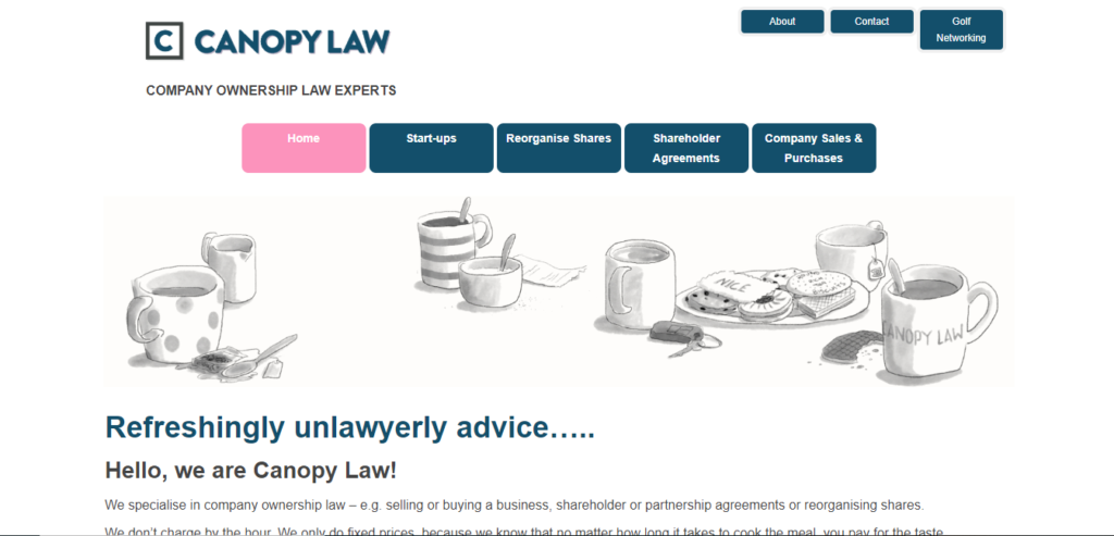 Canopy Law Old Website Screenshot